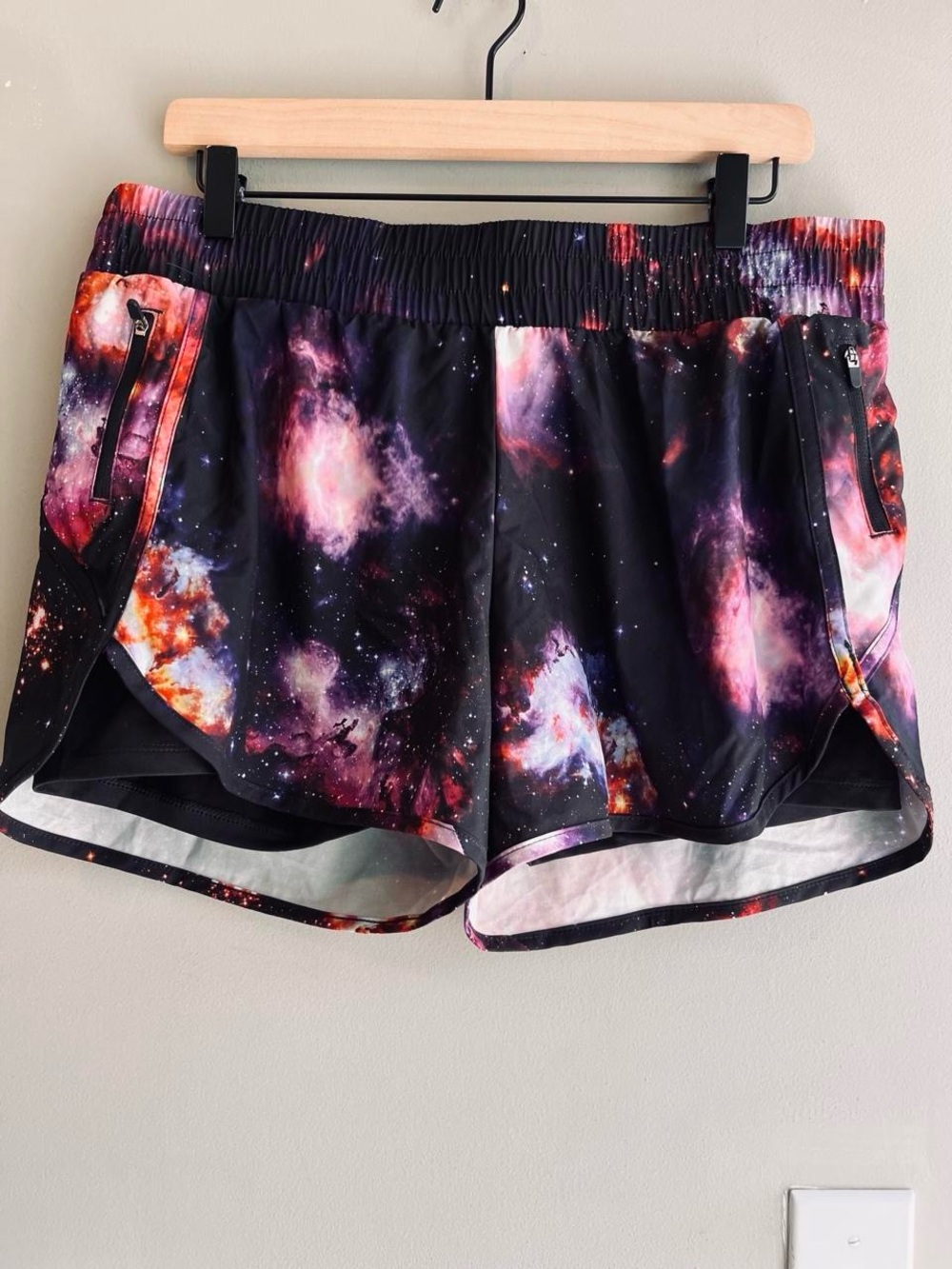 Avia Galaxy Print Women’s Running Shorts - Black/Purple